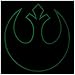 Glow Dark Rebel Alliance Star Wars GITD PVC Rubber 3D Velcro Patch