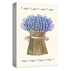 Purple Flowers in Grown Brunch Painting Artwork for Home Framed