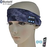 ZenNutt Hands Free Wireless Bluetooth Headband Sleeping Headphone Headset Earphone Sports Running Built-in Stereo Speakers with Mic(Nylon+Cotton Colour Mixture)