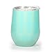 LUVUOKYE HOMFUL 12 oz Wine Tumbler, Double Wall Insulated Wine Glasses, Stainless Steel Stemless Travel Cup with Sealable Lids Perfect for Wine, Coffee, Drinks, Champagne, Cocktails