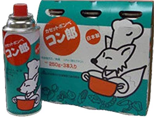 ﾄｳｶｲ 東海　カセットボンベ コン郎 250g*3本入×16点セット（計48本）　カセット式卓上コンロ「コン郎」専用のカセットボンベ商品画像