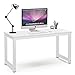Tribesigns Computer Desk, 63 inch Large Office Desk Computer Table Study Writing Desk for Home Office, White