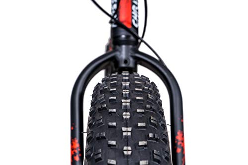 CHRISSON Fat Three Fatbike Mountainbike, 26 inch, zwart-rood, hardtail Fat Tyre mountainbike, fiets met 4,0 dikke banden… - Image 5