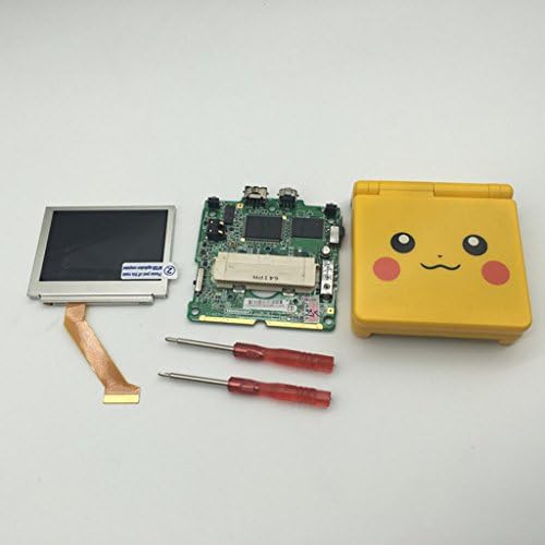 Haodasi Backlight Highlight Backlit Bright Lcd Screen+Backlight Motherboard+Limited Housing Shell w/Screwdrivers for Gameboy Advance GBA SP