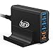 Key Power Quick Charge 3.0 Wall Charger, 60W 6-Port USB Fast Charger Desktop Charging Station for iPhone/PRO MAX/XS Max/XR/X/8/7/Plus, iPad Pro/Air 2/Mini, Galaxy S10/S9/S8/S7/Plus, HTC and More primary
