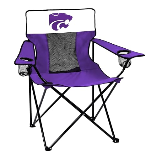 Logo Brands NCAA Kansas State Wildcats Elite Portable Chair - Premium Outdoor C…