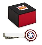 Captain America Avengers Silver Tone Tie Clip - 2.1 Inch in Marvel Comics Gift Box