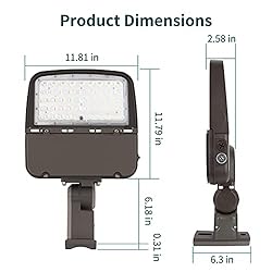 kadision 150W LED Parking Lot Light with Dusk to
