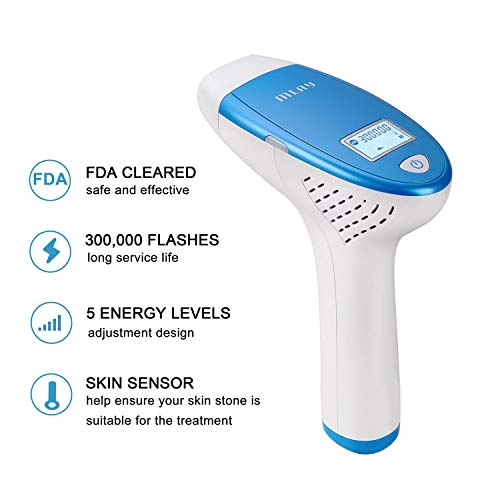Permanent Laser Hair Removal System for Women & Men,FDA Approved Painless IPL Hair Removal Device 300000 Flashes Professional Light Laser Hair Removal at Home Use,Facial Hair Removal for Women