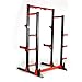 Lifeline C1 Pro Half Rack – 1,000lb rated, 2”x3” 11-Gauge Heavy Grade Steel, Numbered Uprights, Multi-Grip Pullup, Plate Storage Posts, Bar Holders, Reinforced Spotter Arms and J-Hooksthumb 1