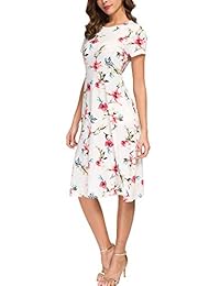 Urban CoCo vestido de manga corta con estampado floral para dama