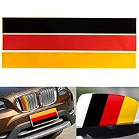 DDV- US - 3-Color M Grille Grill Vinyl Strip Sticker Decal For BMW M3 M5 E46 German Flag 25x5cm