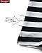 Zengjo Black and White Striped Shirt Men(S,Black&White Wide)