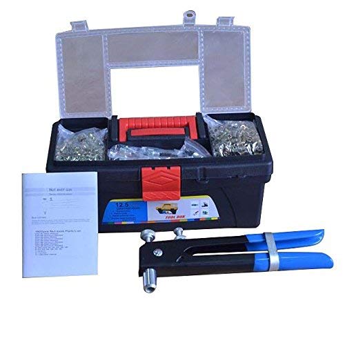 KATSU Nut Blind Riveter Set 1600Pc with Aluminium and Steel Rivets in a Plastic Carrying Case