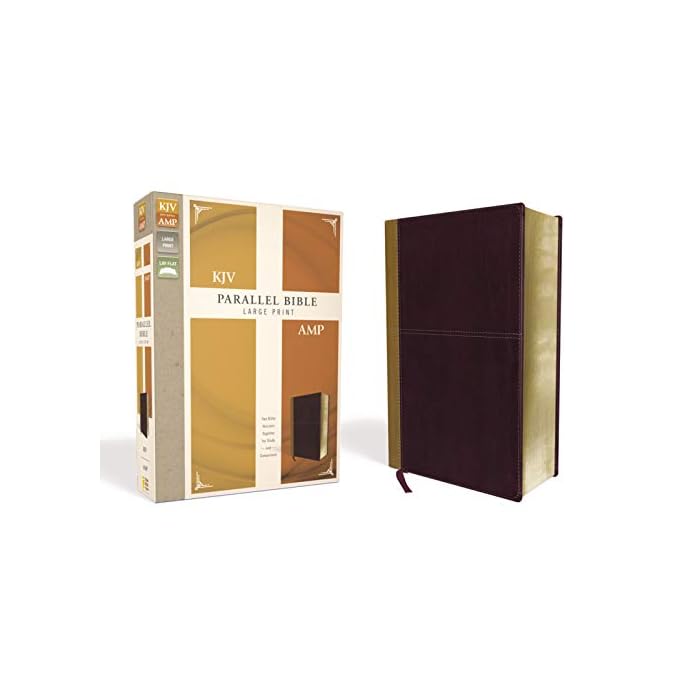 Buy KJV, Amplified, Parallel Bible, Large Print, Leathersoft, Tan