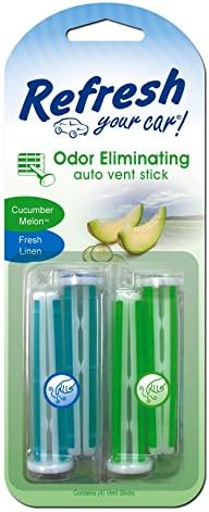 Handstands 09580 Refresh Your Car Odor Eliminator Vent Stick 4 Count