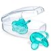 Chicco PhysioForma 100% Soft Silicone One Piece Pacifier for Babies Aged 16-24 Months | BPA & Latex Free | Reusable Sterilizing Case | Teal, 2pk