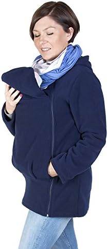 FUN2BEMUM Warm Polar Fleece, Hoodie/Pullover for Two/for Baby Carriers Navy NP12