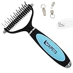 LUXPETS Extra Wide Dematting rake/Dog brush-Fast for Deshedding,Mats&Tangles Removing-For dogs/cats/horses--Comfort & NO PAIN