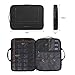 BAGSMART Travel Organizer Electronics Laptop Accessories Bag with 15 inch MacBook Pro Compartment, for Cable, Adapter, Hard Drives, 12.9 inch iPad Pro, Black