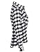 Luna Flower Simple Roll Up Sleeve Plaid Checker Flannel Shirt Tops 094-Black_White US S
