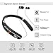 Bluetooth Headset, Bluetooth Headphones-LBell 30 Hrs Playtime Wireless Neckband Design W/Foldable Retractable Headset for Cellphones Samsung Galaxy S9 Note 8 (Black)