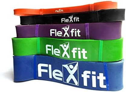 fleXfit Power Pull Up Assist Band, Powerlifting Bands Stretching Full-Body Functional Fitness Workouts Pull-Up Assist Bands, Premium Durable Latex(Single Band) – MoneyBack Guarantee