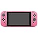 MennBir TPU Anti-Scratch Back Case for Nintendo Switch Ergonomic Accessories Skin With Joy-Con & Thumb Grips , Soft Protective TPU Cover Case Crystal Clear Shock(Pink)