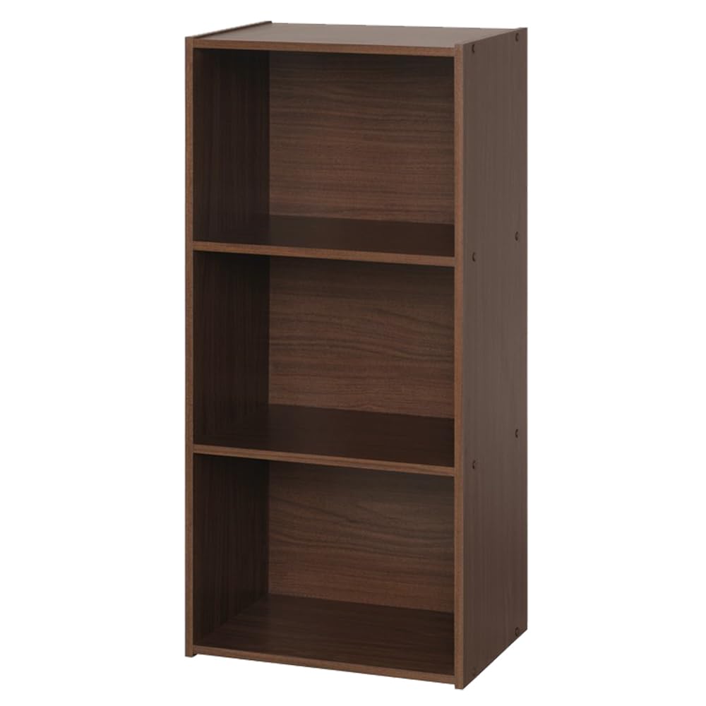 【Amazon.co.jp限定】アイリスオーヤマ カラーボックス 本棚 収納 一人暮らし コスメ収納 収納ラック 棚 CBボックス AZCX-3 ブラウン商品画像