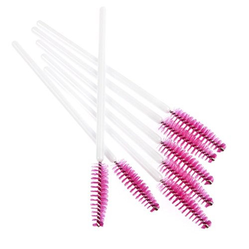 Creazy(TM) 50pcs Disposble Eyelash Brush Mascara Wands Makeup Cosmetic Tools (Hot Pink) - Thumbnail 7