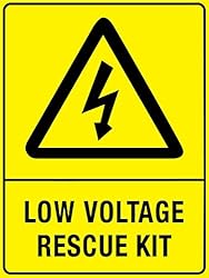 Caution Low Voltage Rescue Kit Camping 8 X 12 Inch