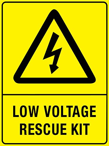 Caution Low Voltage Rescue Kit Camping 8 X 12 Inch