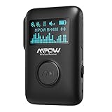 Mpow Bluetooth Music Receiver, Bluetooth 5.0 Receiver with Display Screen, Bluetooth Aux Adapter with DSP CVC8.0 Noise Cancellation, 3D Surround Sound for Car Home Stereo, Slide Switch/Voice Assistant