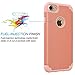 Tekcoo for iPhone 8 Case, iPhone 7 Case for Girls, [Tbaron Series] Bumper Case Shock Absorbing Hard Hybrid Slim Thin Cute Cover [Scratch Proof] Plastic Shell + TPU Rubber Inner [Rose Gold]