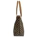 Micom Casual Signature Printing Pu Leather Tote Shoulder Handbag with Metal Decoration for Women (Coffe C)