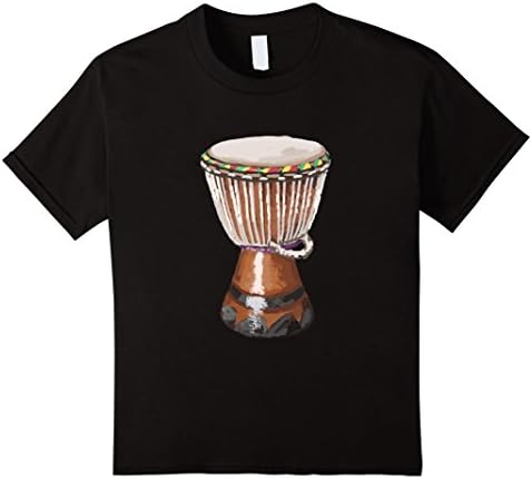 Kids Djembe Music TShirt Tee Shirt T-Shirt 8 Black