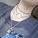 Gothic Dark Style Multilayer Lock Chain Necklace Black Leather Choker Punk Rave Jewelry Pendant Women Black Leather Choker