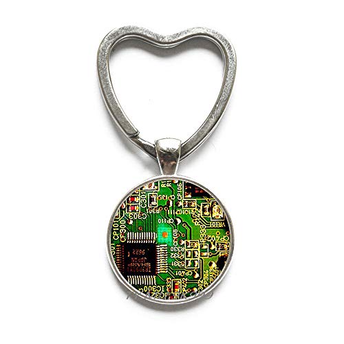 Circuit Board Key Ring.Printed Circuit Board Electronic Keychain.PCB Computer Board Jewelry,Christmas Gift.Y011