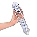 Epichao Blue Swirl Rock Hard Large Double-Ended Glass Dildo Huge Double Head Dildo Crystal Female Masturbator (Large)