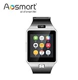 Bluetooth Smart Watch with Camera, Aosmart DZ09 Smartwatch for Android Smartphones - Silver