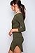 DREAGAL Women's 3/4 Sleeve Irregular Hem Shirt Dress
