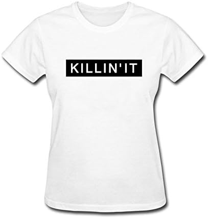 Twentees Custom Printed Graphic Womens Killin It Tees Crewneck White XL