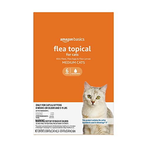 Amazon Basics Flea Topical for Medium Cats (59 pounds), 6 Ct Pricepulse