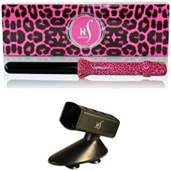 NIB Herstyler G25 Pink Leopard 25mm Wand Curling Iron w/ Free Tool Holder