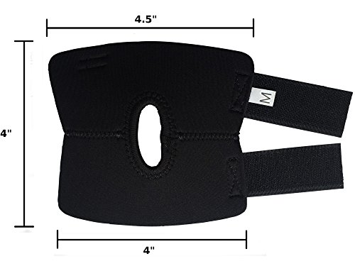 Labra Co. Dog Canine Rear Leg Hock Joint Wrap Protects Wounds as They Heal Compression Brace Heals and Prevents Injuries and Sprains Helps Arthritis (Medium)