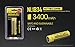 TWO Nitecore NL1834 3400mAh Protected Rechargeable 18650 Batteries - Designed for LED Flashlights