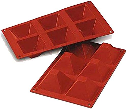 Anyana 2pcs Silicone Mould Pyramids, Large, Terracotta Mould Kitchen Tool Sugar Paste Baking Mould Cookie Pastry