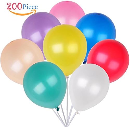 200 Count/Pack Balloons 12" Multicolor Thicken Latex Balloons For Birthday /Party/Christmas/Weddings And Holidays