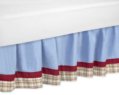 Sweet Jojo Designs Fire Truck Toddler Bed Skirt - Frankie's Firetruck Boys Fire Engine Dalmation