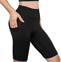 ELF QUEEN Women's Yoga Pants with Pockets High Waist Leggings Tummy Control Workout Shorts Biker Active Running Pants